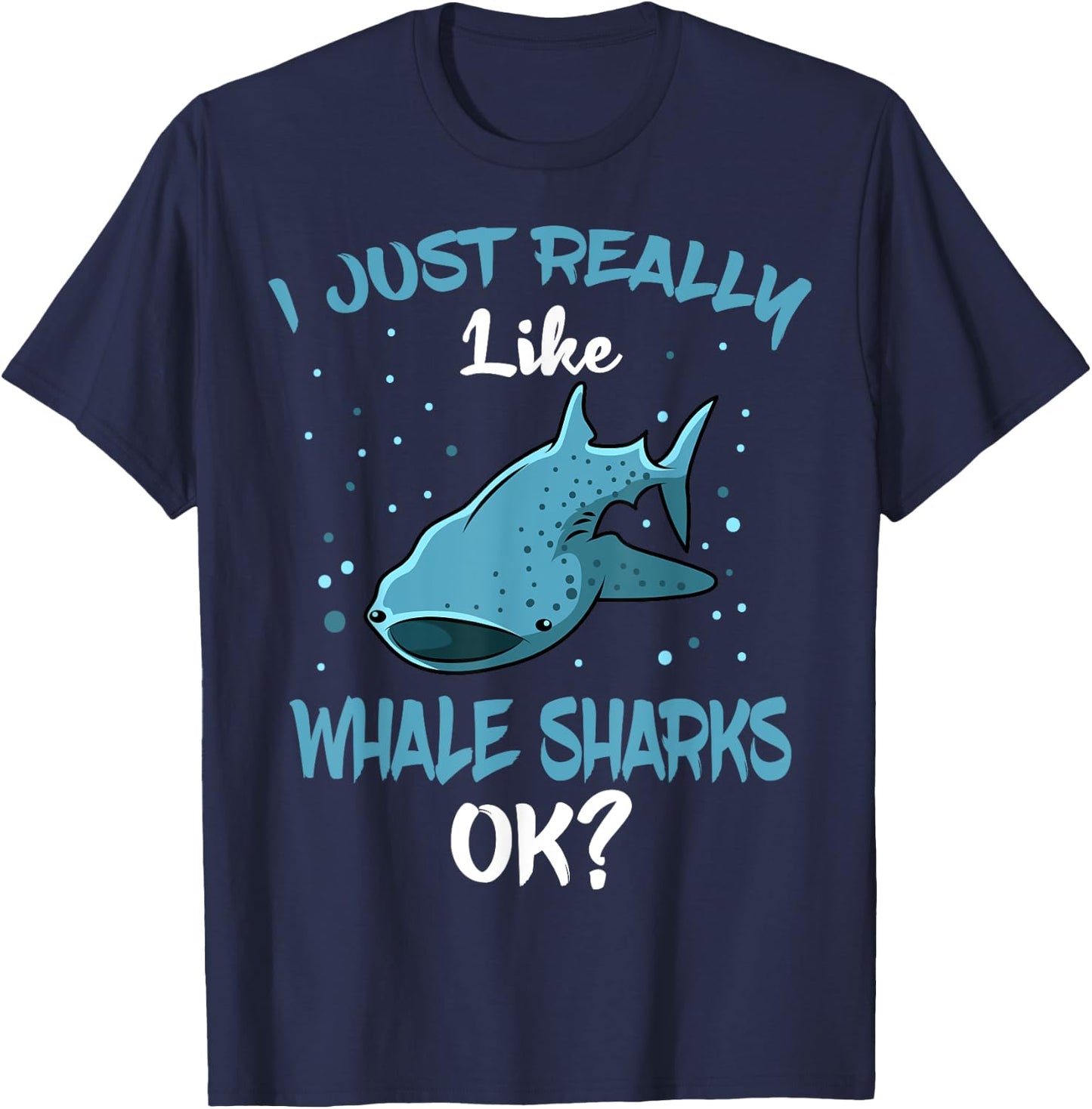 Whale Shark Lover Giant Fish Largest Sea Animal T-Shirt - T-Shirt | Navy
