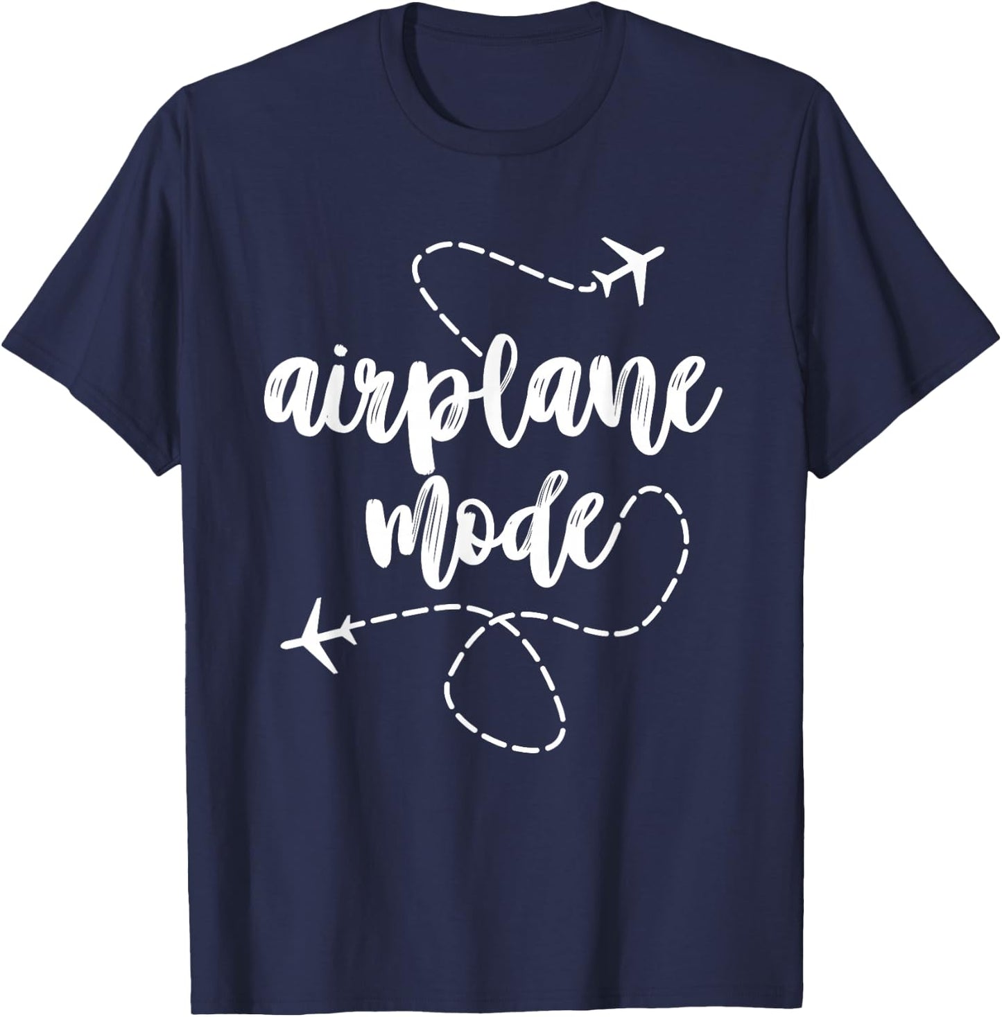 Mode Airplane | Summer Vacation | Travel Airplane T-Shirt - T-Shirt | Navy