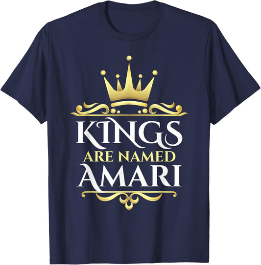 Kings Are Named Amari T-Shirt - T-Shirt | Navy