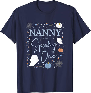 Nanny of the Spooky One First Birthday Boy 1st Halloween T-Shirt - T-Shirt | Navy
