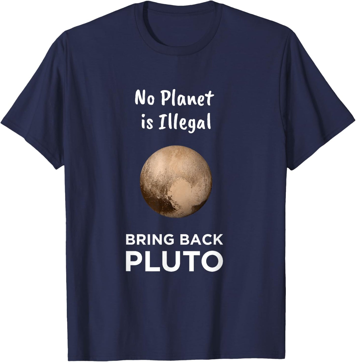No Planet Is Illegal Bring Back Pluto Astronomer Kids T-Shirt - T-Shirt | Navy