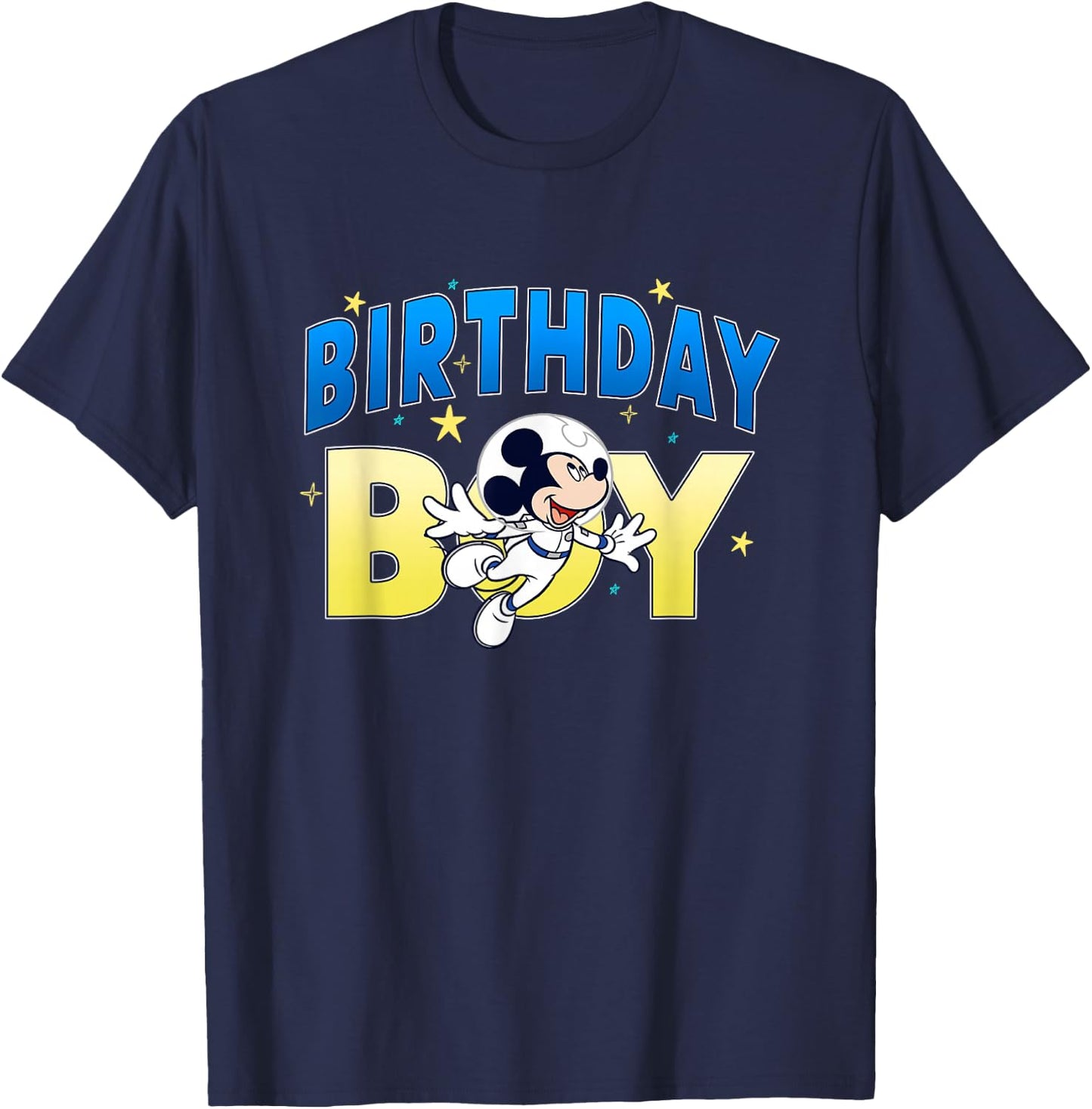Disney Mickey And Friends Birthday Boy Vintage Astronaut T-Shirt - T-Shirt | Navy