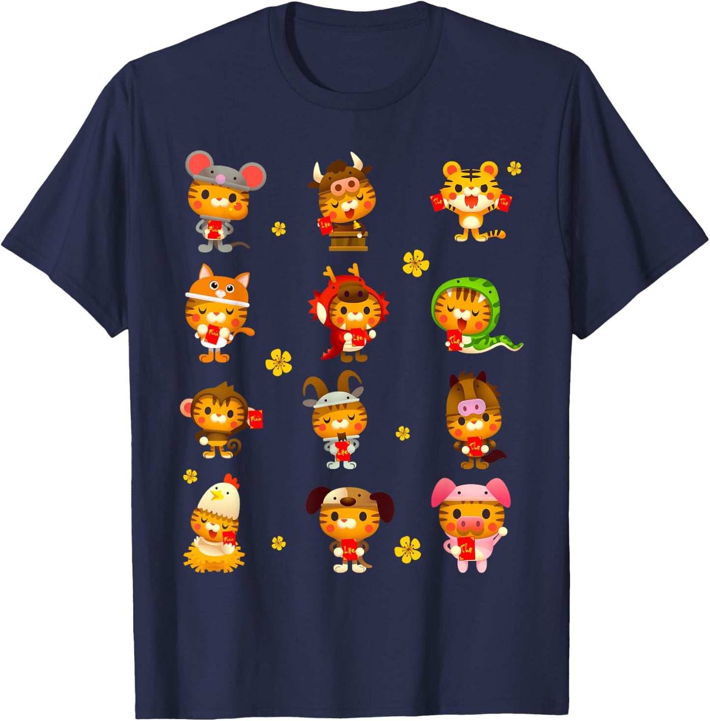 Vietnamese Tiger Zodiac Costume Lunar New Year Kids Toddlers T-Shirt - T-Shirt | Navy