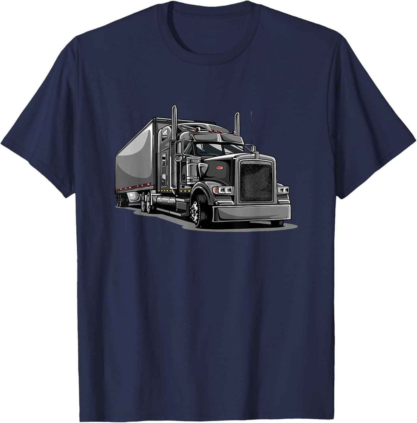 Semi Truck Driver T-Shirt - T-Shirt | Navy