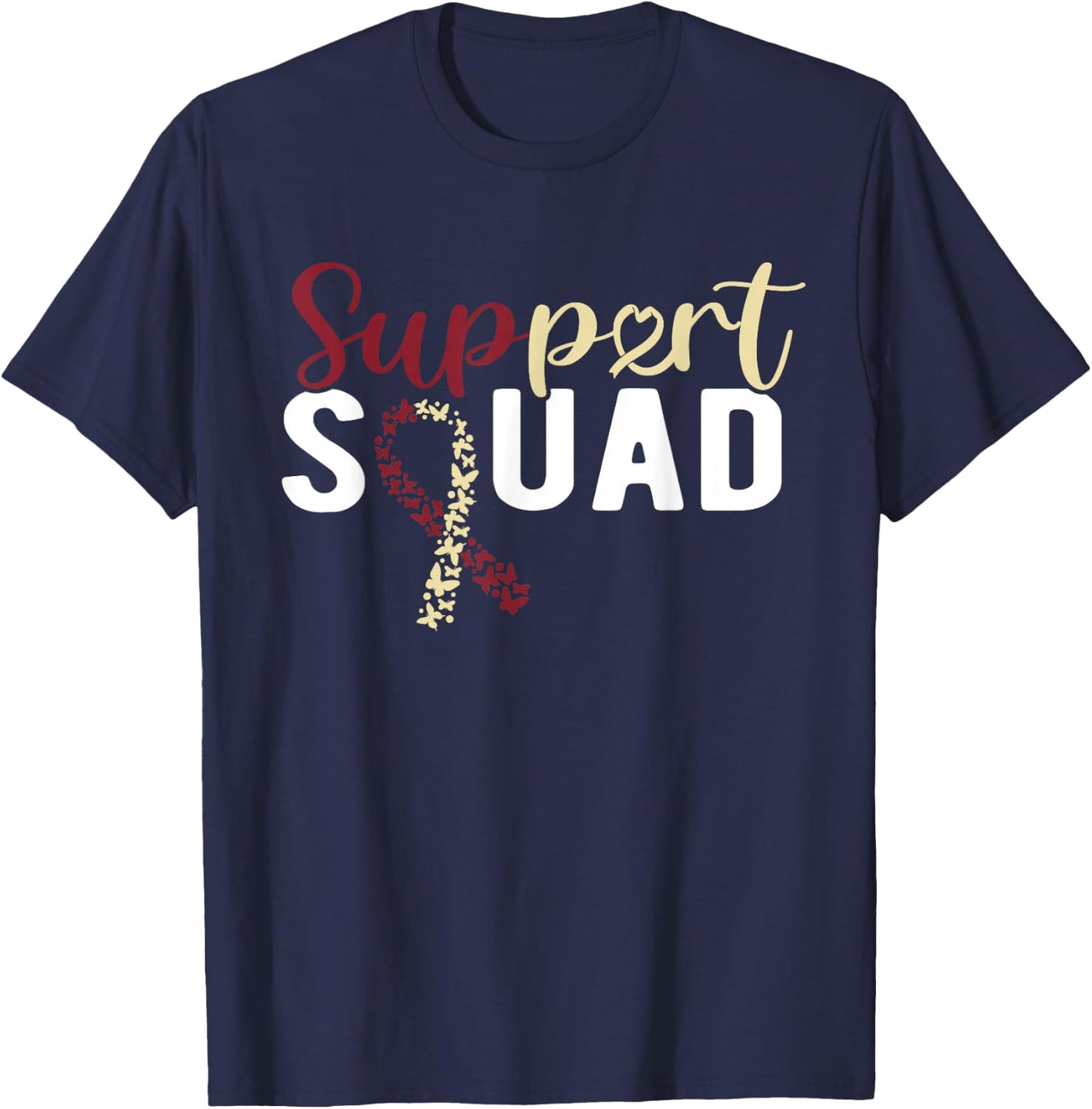 Head And Neck Cancer Support Squad T-Shirt - T-Shirt | Navy