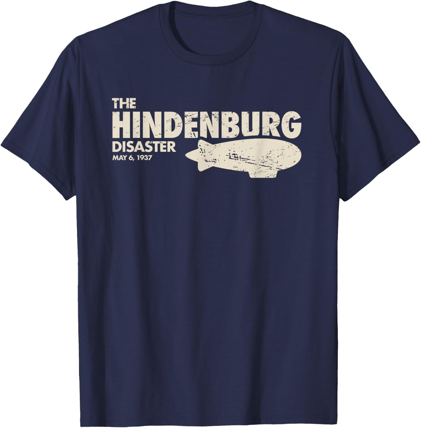 Distressed Airship Blimp - Hindenburg T-Shirt - T-Shirt | Navy