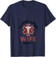 Do Not Pet Emotional Support Wife V-Neck T-Shirt - T-Shirt | Navy