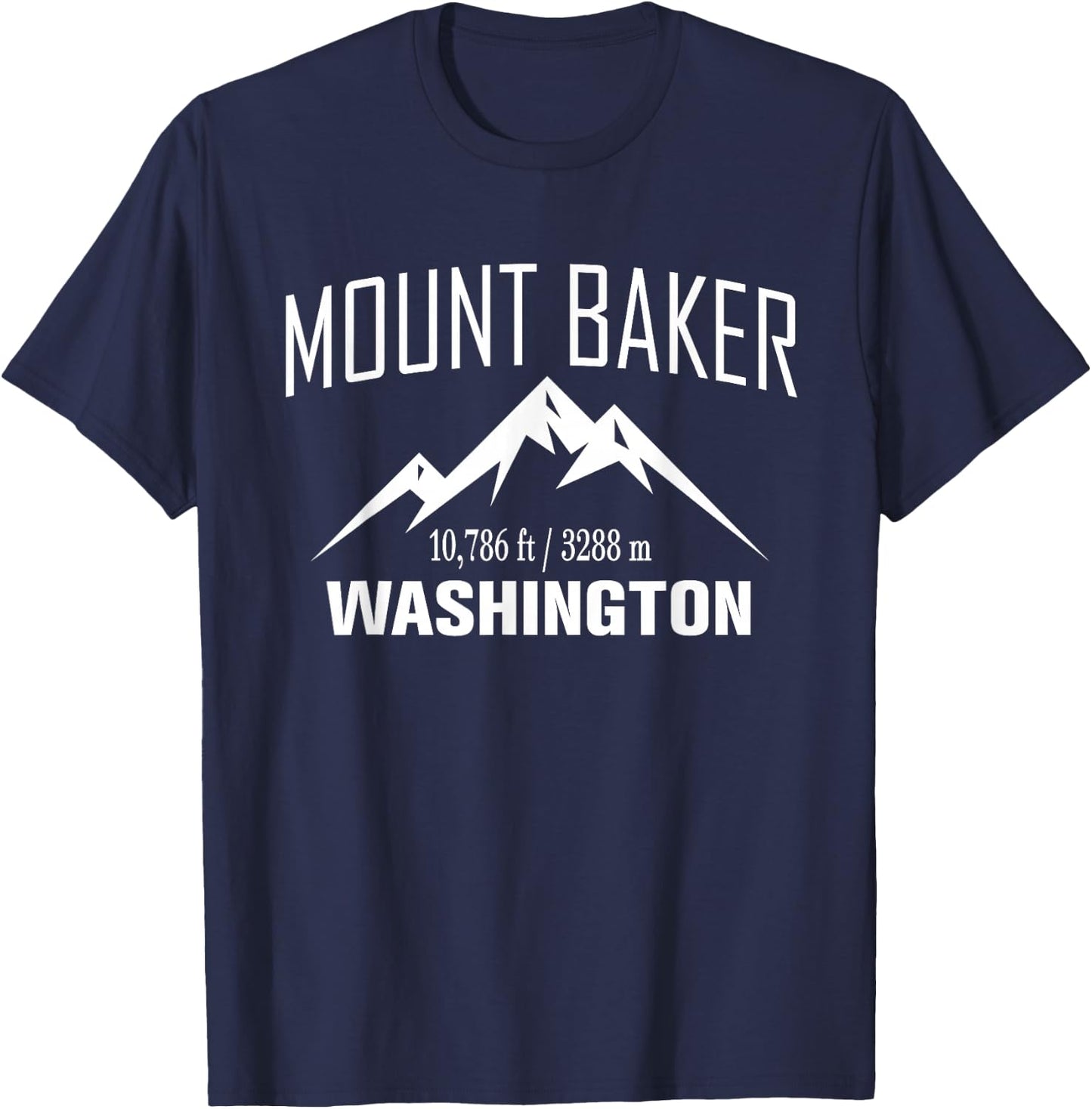 MOUNT BAKER KULSHAN WASHINGTON Climbing Summit Club Gift T-Shirt - T-Shirt | Navy