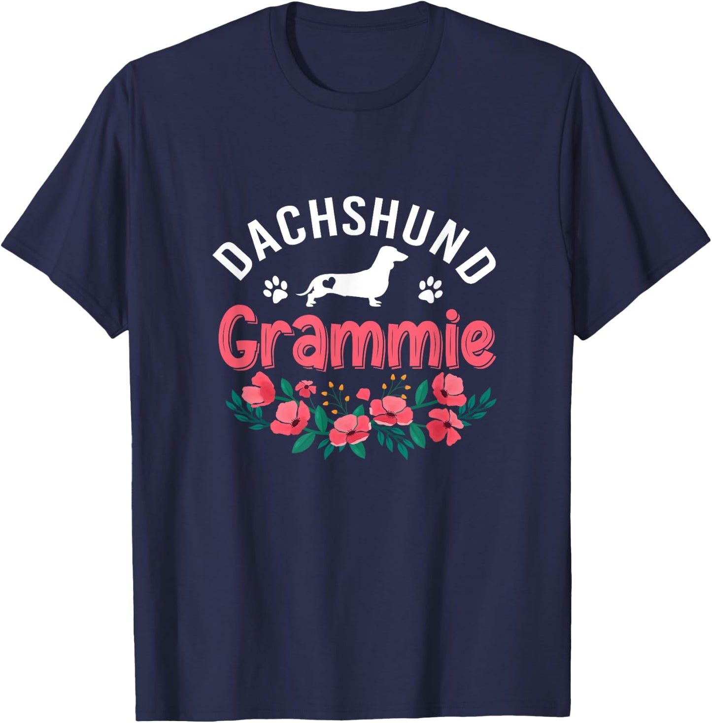 Dachshund Grammie Dog Gifts Women Grandma Dog Pet Christmas T-Shirt - T-Shirt | Navy