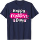 Happy Mothers Day Mommy Love Mom hearts butterfly T-Shirt - T-Shirt | Navy