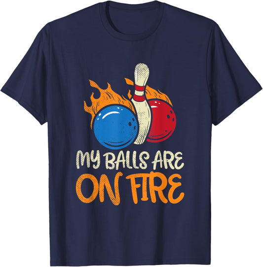 My Balls Are On Fire T-Shirt - T-Shirt | Navy