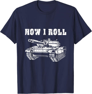 Tank Military Vehicle Firepower Army Soldier T-Shirt - T-Shirt | Navy