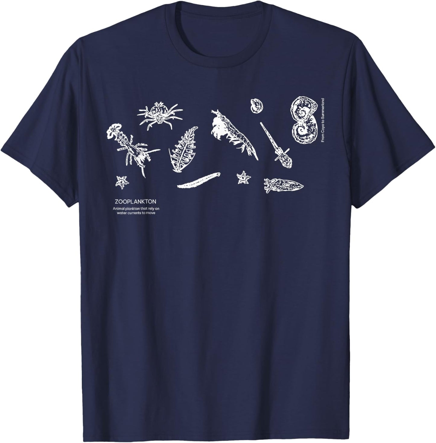 Zooplankton Marine Biology Ocean Scientist Science Teacher T-Shirt - T-Shirt | Navy