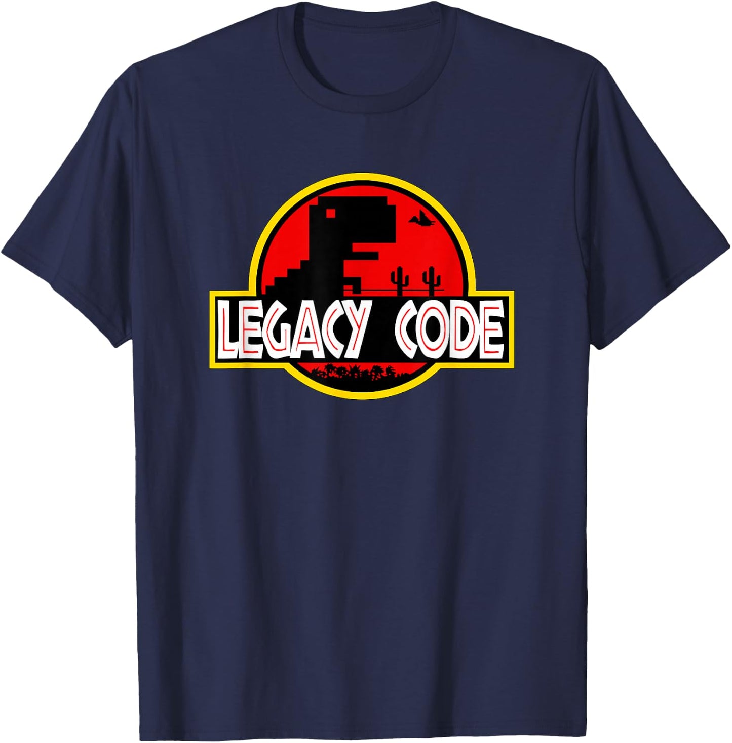 Tech Humor - Legacy Code Park for Programmers, Coders, Cyber T-Shirt - T-Shirt | Navy