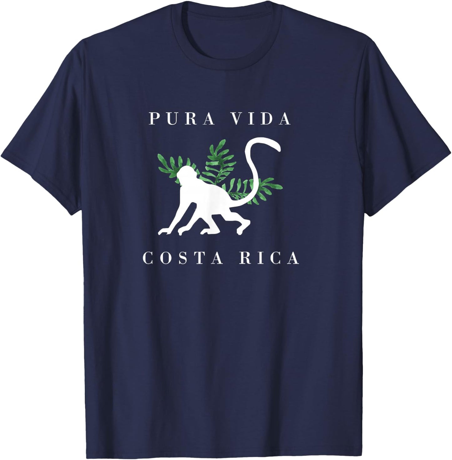 Costa Rica Monkey Pura Vida Souvenir T-Shirt - T-Shirt | Navy