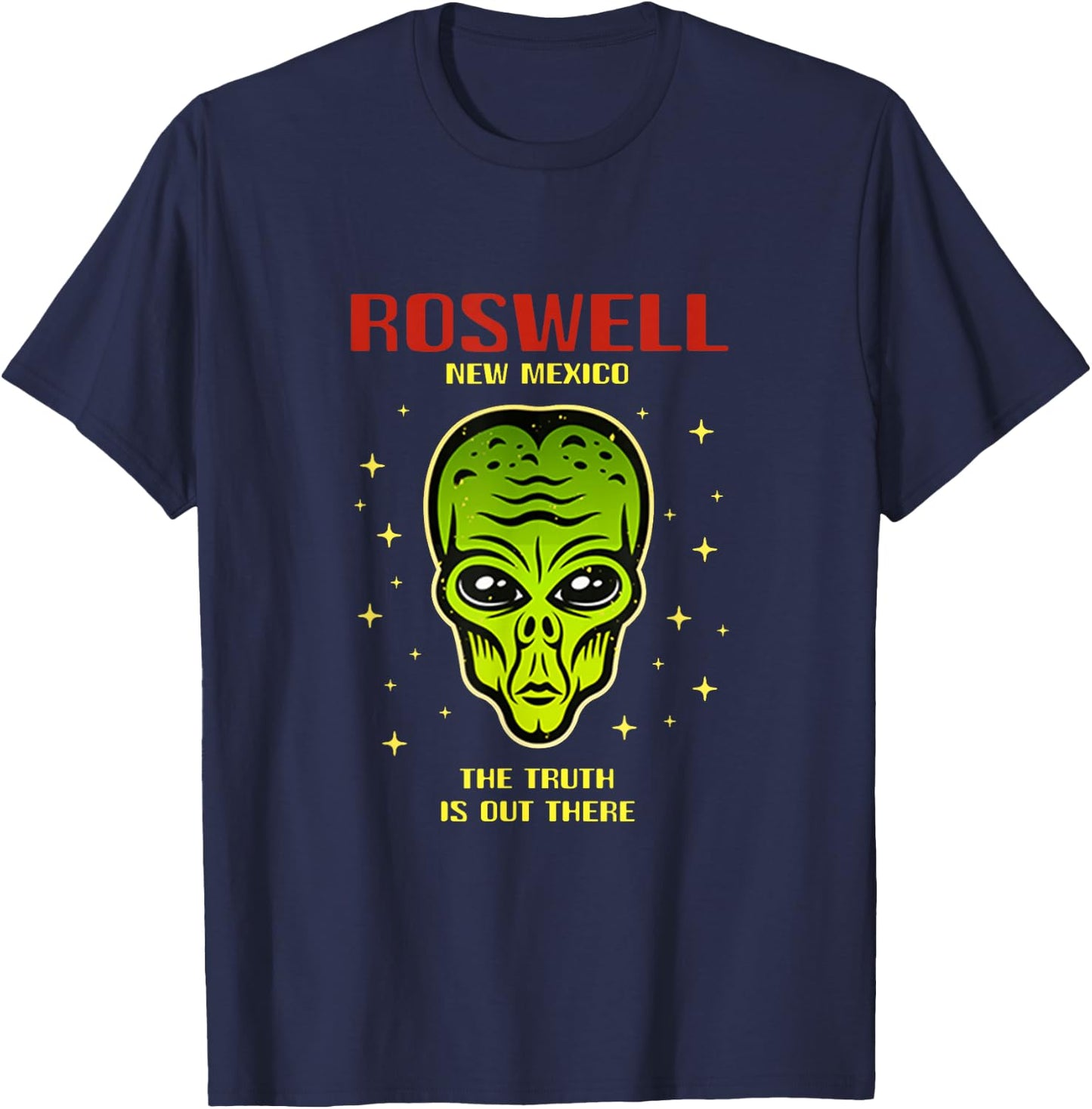 Roswell New Mexico Green Alien UFO Area 51 NM Souvenir T-Shirt - T-Shirt | Navy