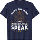 Quiet The Mind And The Soul Will Speak Meditating Spiritual T-Shirt - T-Shirt | Navy
