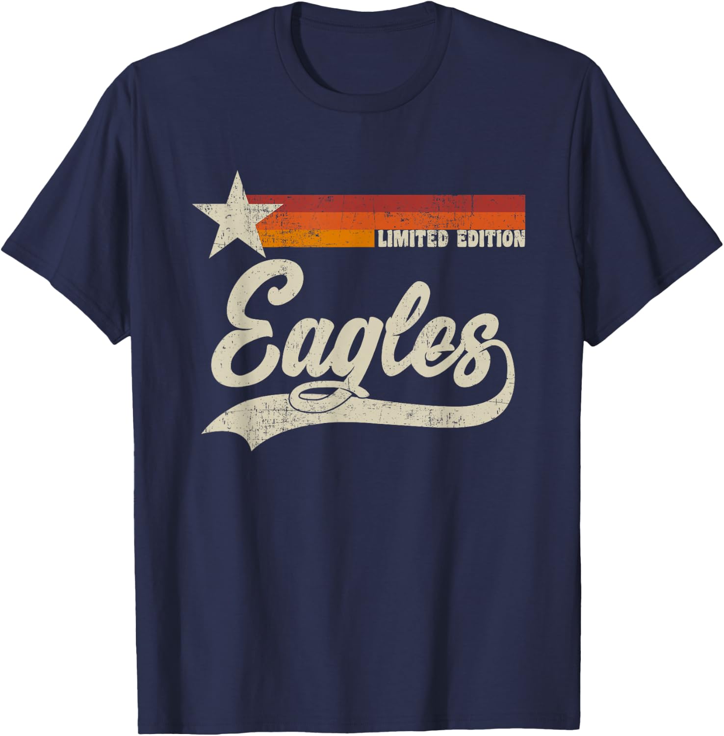 Eagles Sports Name Vintage Retro Gift Men Women Boy Girl T-Shirt - T-Shirt | Navy
