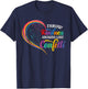 Throw Kindness Around Like Confetti Be Kind Teacher Kid Love T-Shirt - T-Shirt | Navy