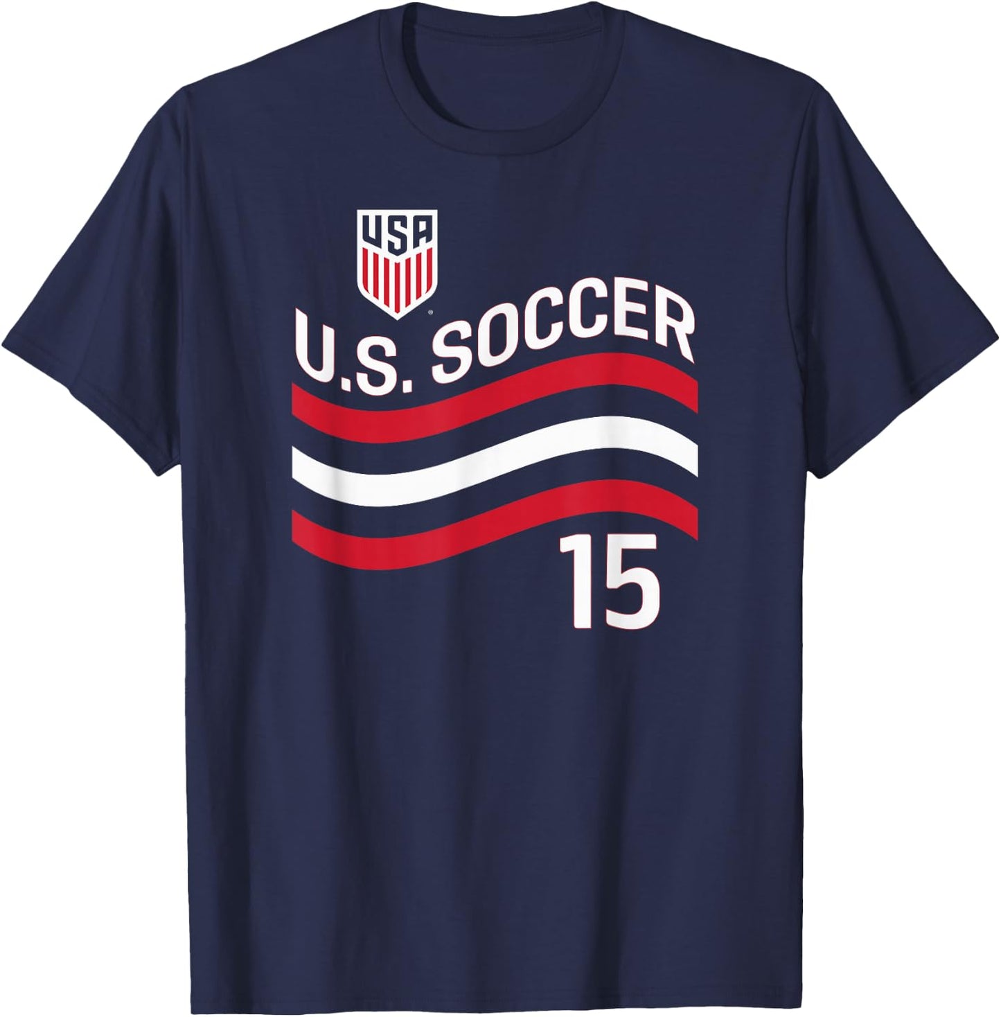 Cristian Roldan 15 Navy USMNT Officially Licensed T-Shirt - T-Shirt | Navy