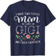 I have two titles Mommy and Gigi I Rock Them Both Floral T-Shirt - T-Shirt | Navy
