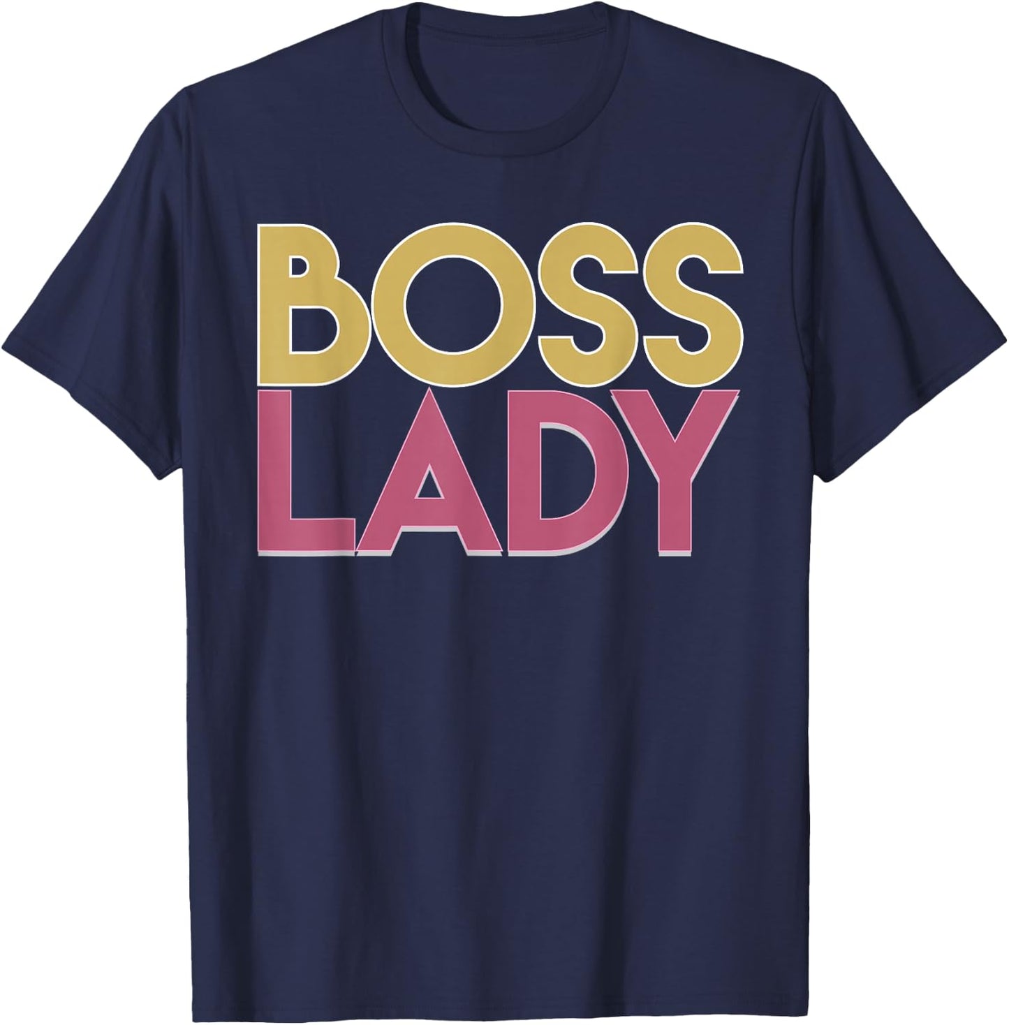 Boss Lady Vintage Women Empowerment Lead Leader T-Shirt - T-Shirt | Navy