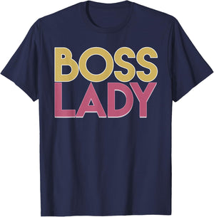 Boss Lady Vintage Women Empowerment Lead Leader T-Shirt - T-Shirt | Navy