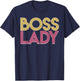 Boss Lady Vintage Women Empowerment Lead Leader T-Shirt - T-Shirt | Navy