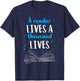 A Reader Lives A Thousand Lives Reading Bookworm Novel Book T-Shirt - T-Shirt | Navy