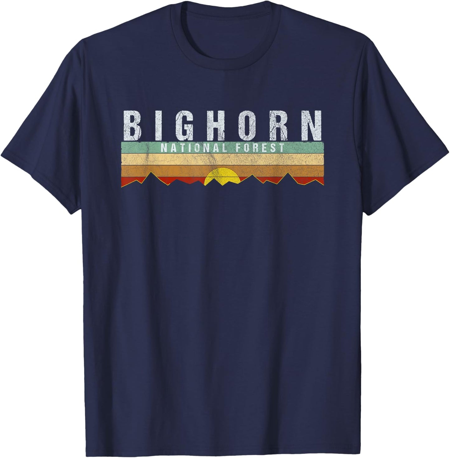 Retro Vintage Bighorn National Forest Shirt T-Shirt - T-Shirt | Navy