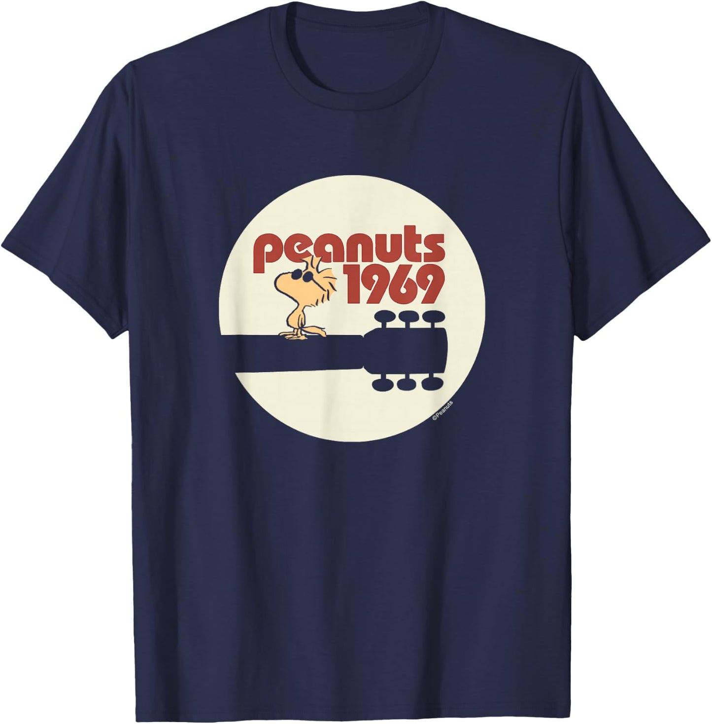 Peanuts - Woodstock 1959 Music Guitar T-Shirt - T-Shirt | Navy