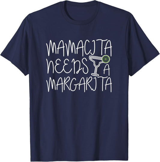 Mamacita Needs A Margarita Shirt Women Cinco De Mayo T-Shirt - T-Shirt | Navy