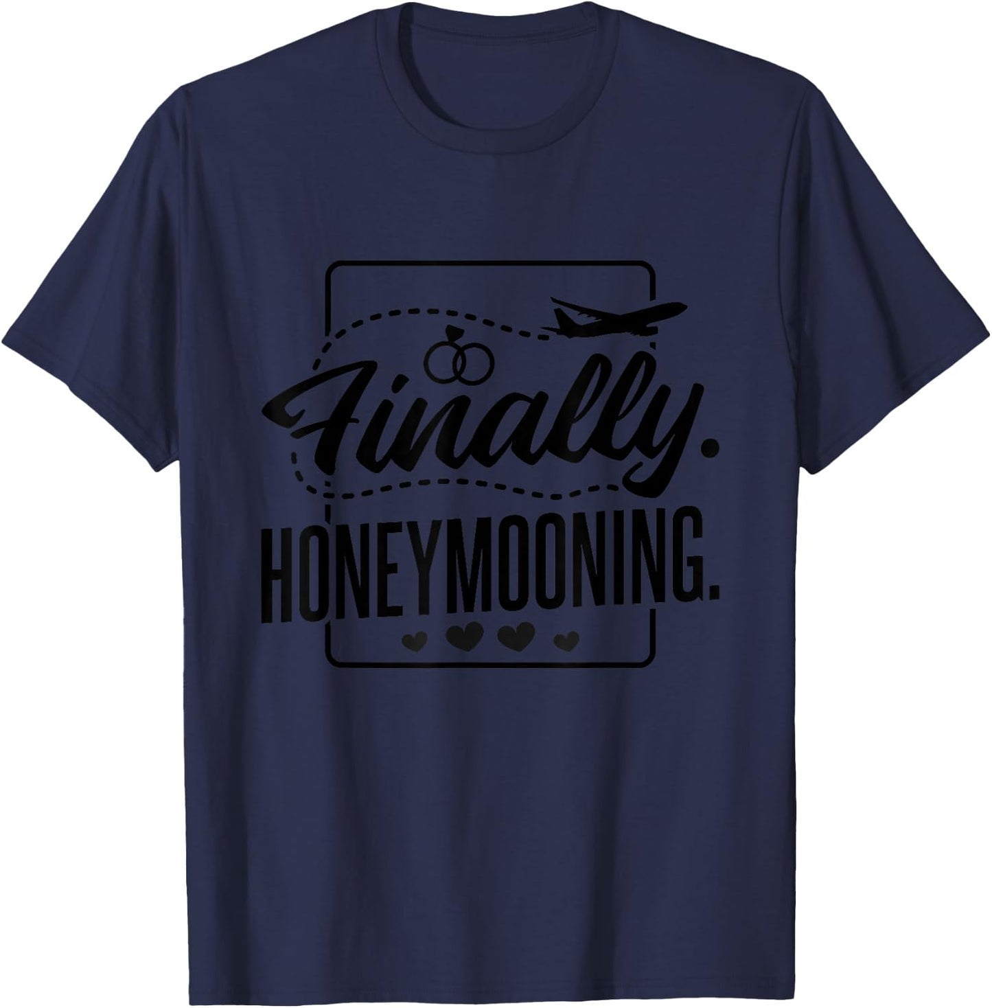Newlywed Couple & Married Wedding Design Adults Grey T-Shirt - T-Shirt | Navy