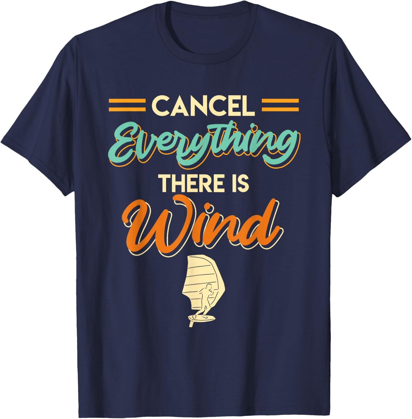 Wing Foil Wing Surf Wingfoiling Wingsurfing T-Shirt - T-Shirt | Navy