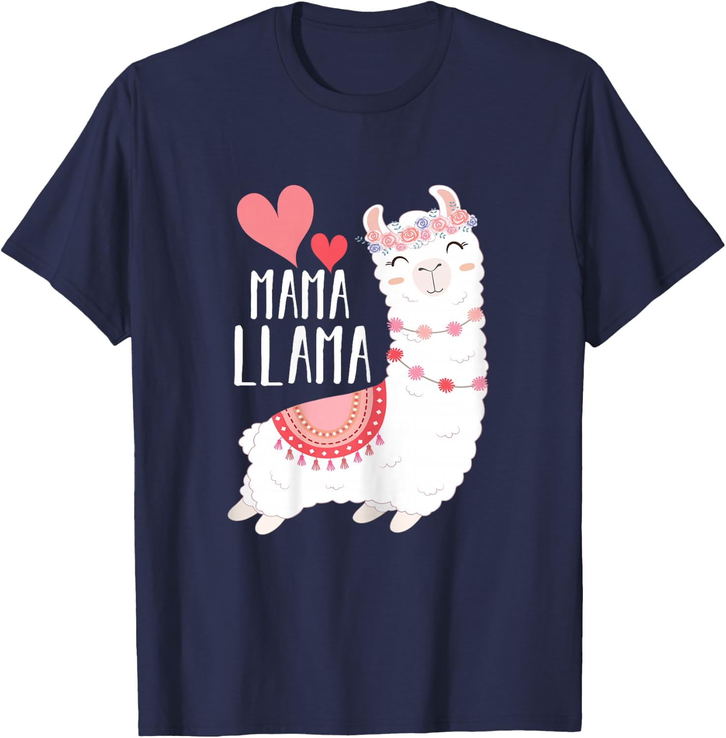 Mama Llama - Funny Mother Mom T-Shirt - T-Shirt | Navy