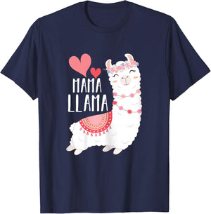 Mama Llama - Funny Mother Mom T-Shirt - T-Shirt | Navy