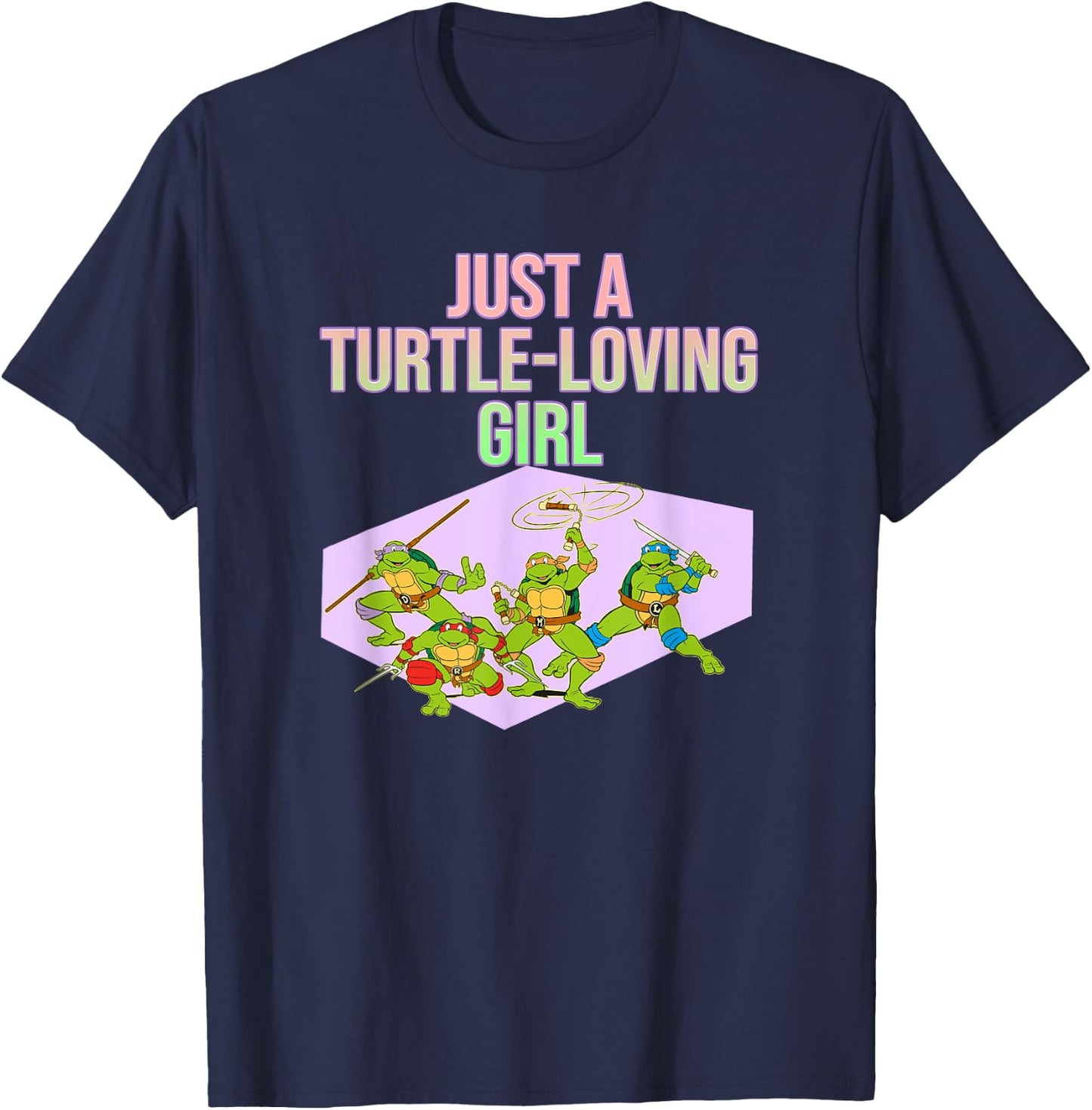 Mademark x Teenage Mutant Ninja Turtles - Just a Turtle-Loving Girl T-Shirt - T-Shirt | Navy