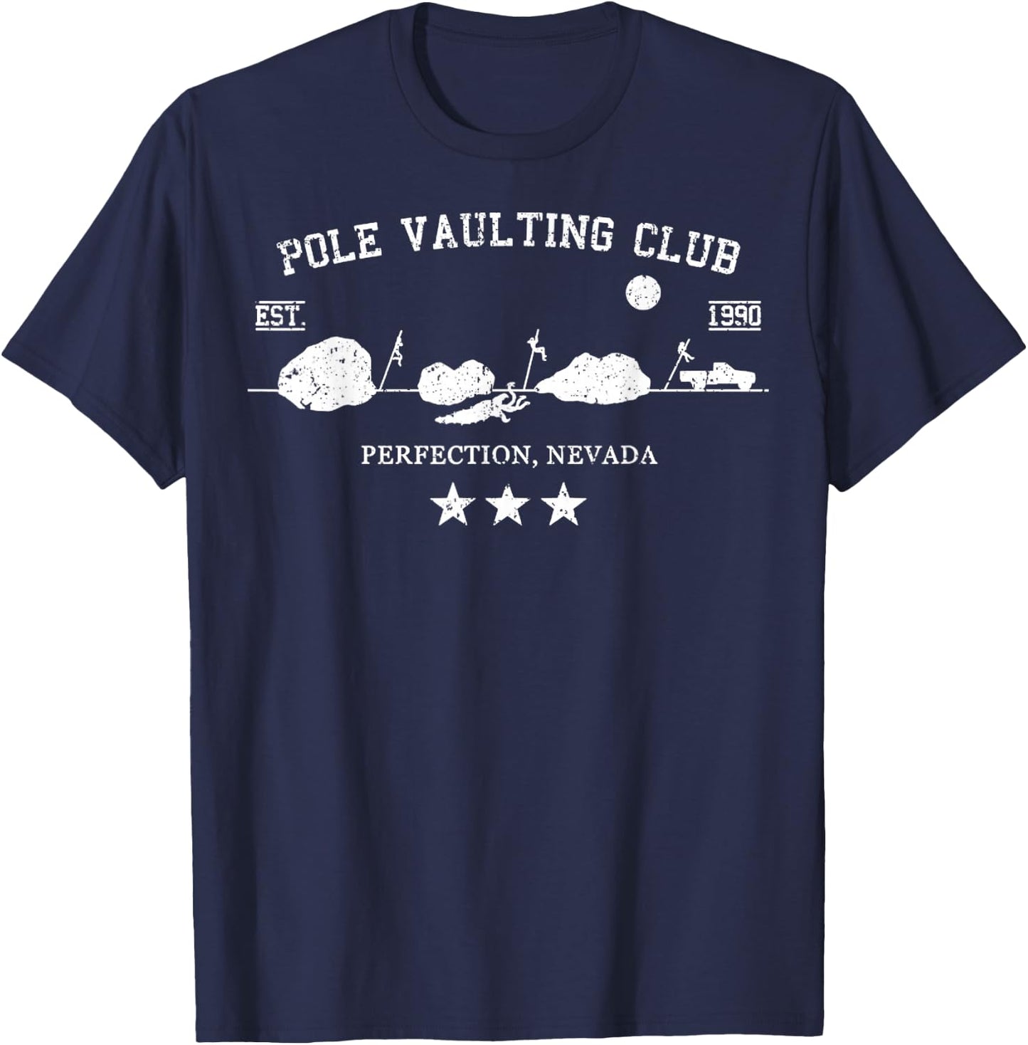 Vintage Pole Vaulting Club Perfection, Nevada T-Shirt - T-Shirt | Navy