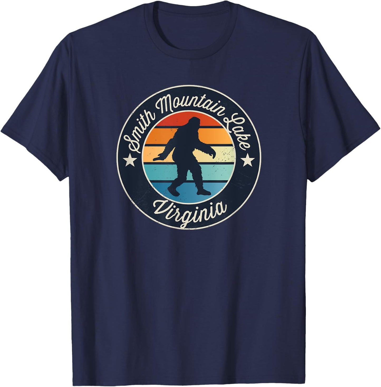 Smith Mountain Lake Virginia Sasquatch Souvenir T-Shirt - T-Shirt | Navy