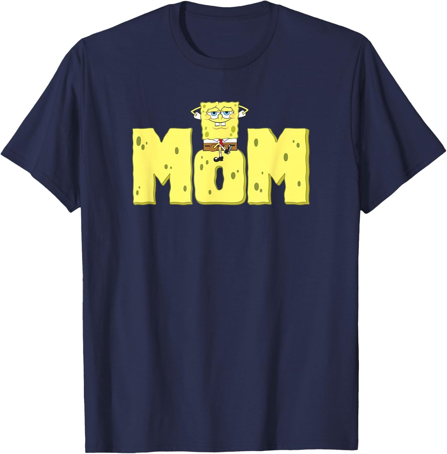Spongebob Squarepants Mother's Day Sponge Mom Logo T-Shirt - T-Shirt | Navy