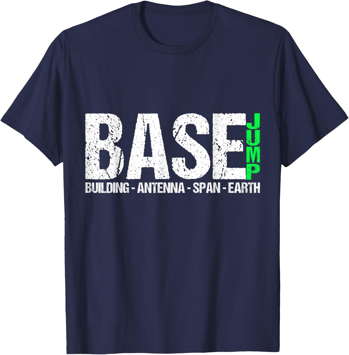 Base Jumping Jump Parachute Springer Wingsuit Extreme Sport T-Shirt - T-Shirt | Navy