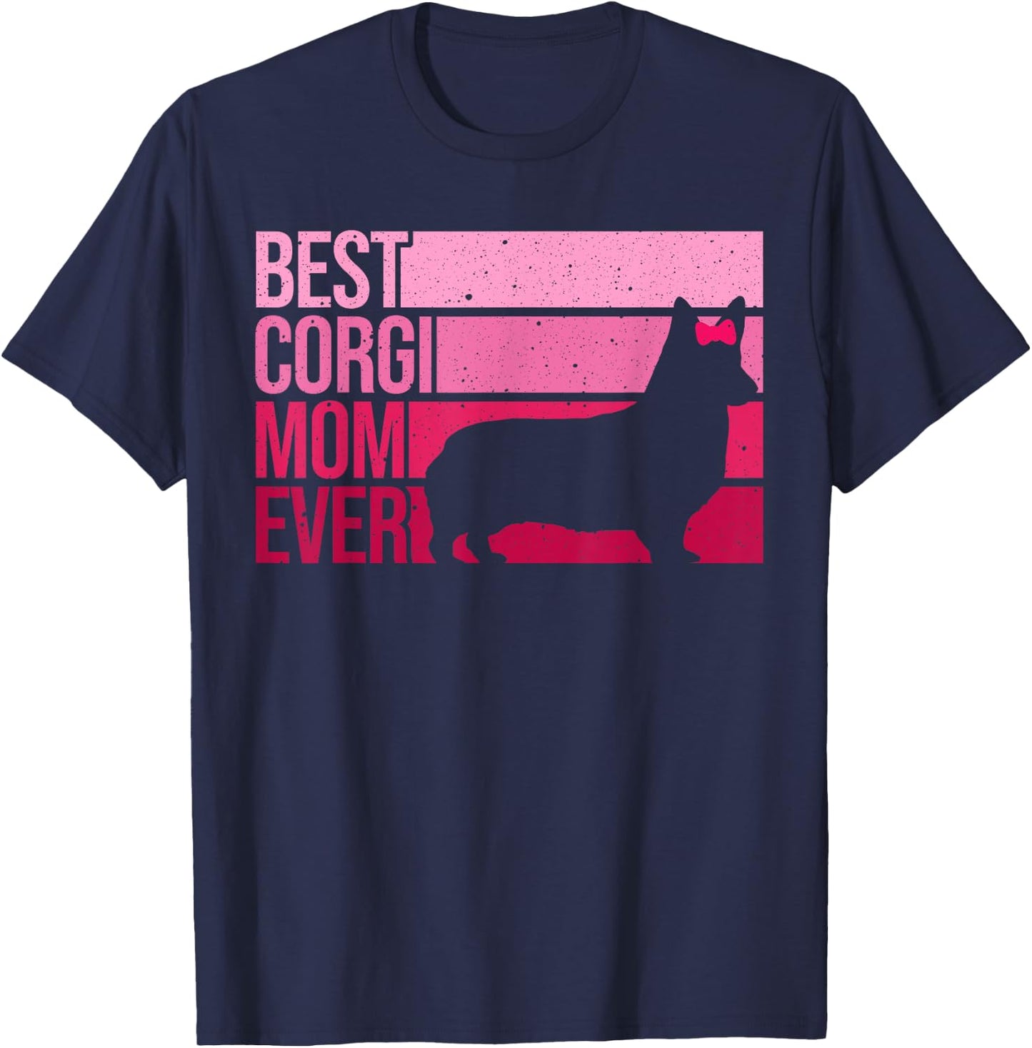 Funny Corgi Mom Art Women Girls Dog Pembroke Corgi Lovers T-Shirt - T-Shirt | Navy