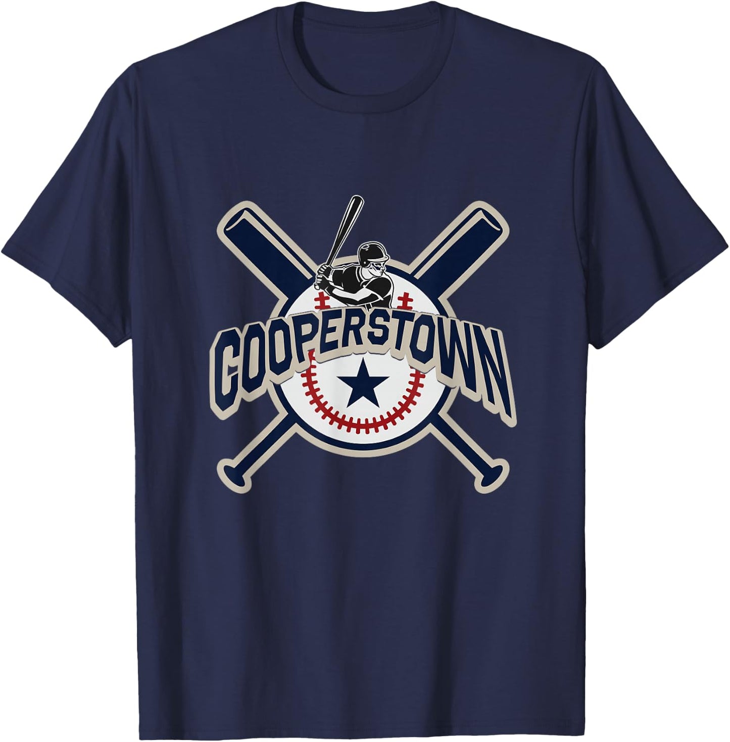 Cooperstown New York Baseball Game Family Vacation T Shirt T-Shirt - T-Shirt | Navy
