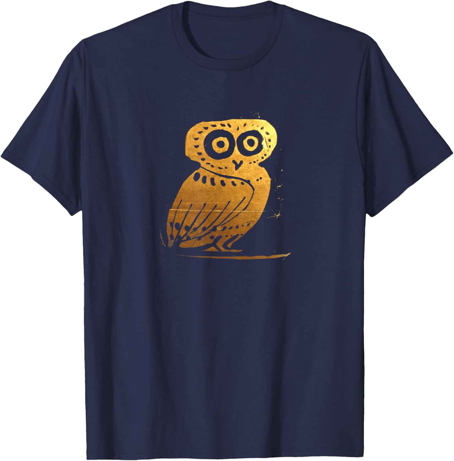 Athenian Athens Owl Greek Mythology Athena Goddess T-Shirt - T-Shirt | Navy