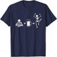 Beer dancing skeleton with beer glass for beer lovers T-Shirt - T-Shirt | Navy