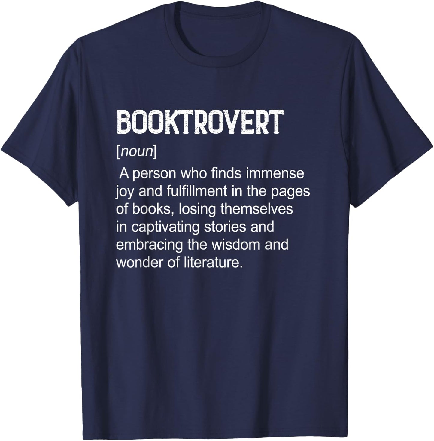 BookTrovert Book Lover Reading Nerd Definition Dictionary T-Shirt - T-Shirt | Navy