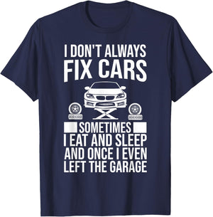 Funny Car Mechanic Design Automobile Mechanic Garage T-Shirt - T-Shirt | Navy