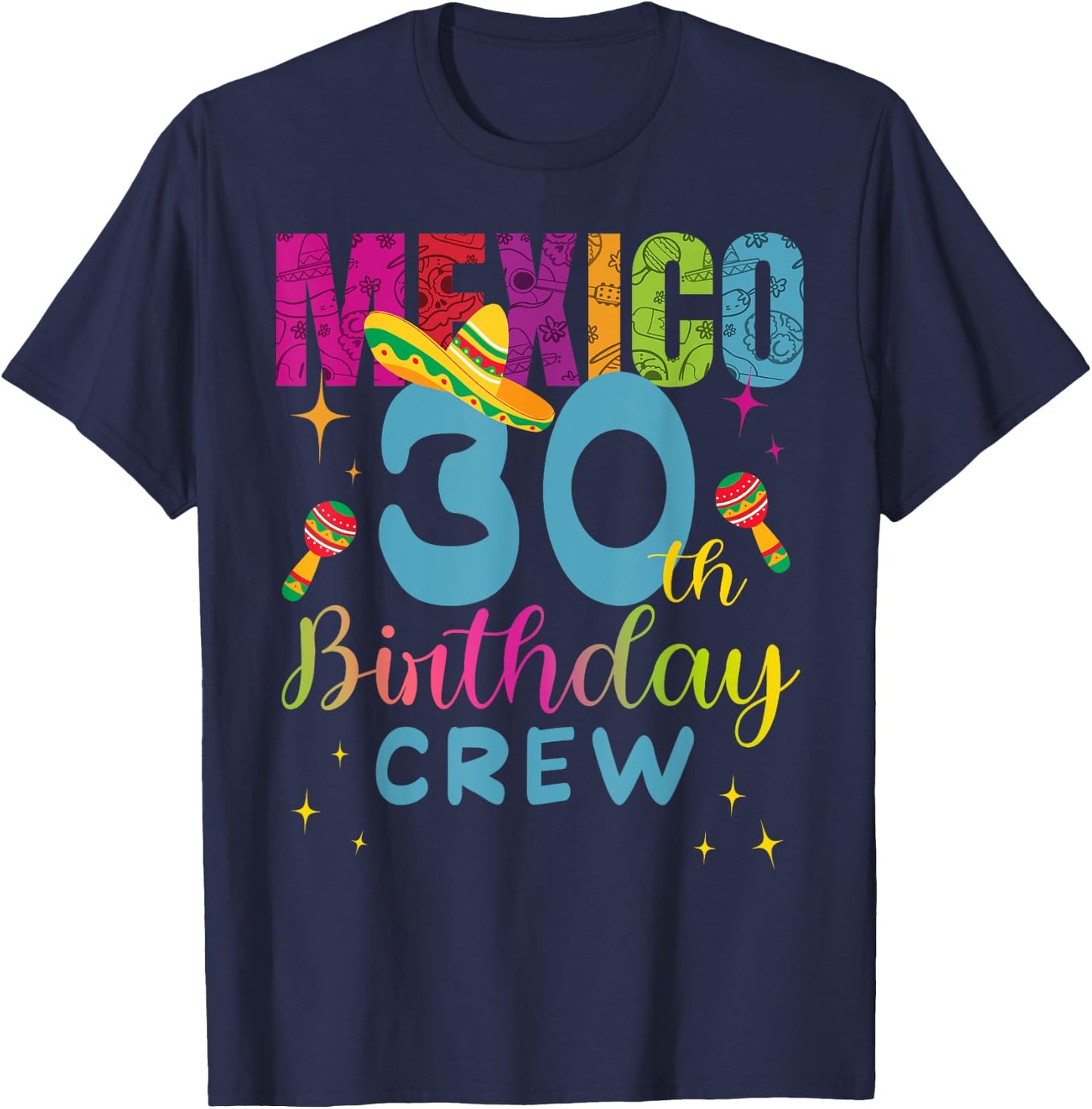 Cancun Birthday Girl 30th Birthday Crew 30 Year Old Birthday T-Shirt - T-Shirt | Navy