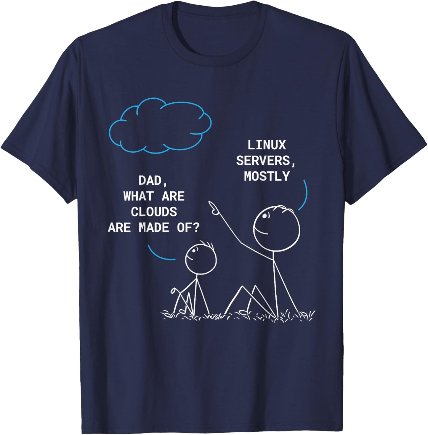 Cloud IT Professional Sys Admin Programming Coding Funny T-Shirt - T-Shirt | Navy