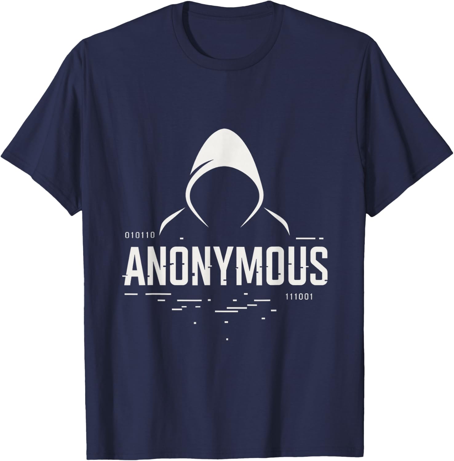 Anonymous Hacker | Cybersecurity Tech T-Shirt - T-Shirt | Navy